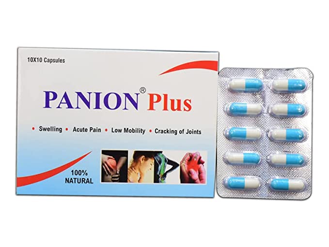 Panion Plus Capsule is a joint-friendly medicament that possesses anti-arthritic properties. It is a novel Herbal formulation that exerts an anti-inflammatory y action. It also assists in improving the mobility of joints and relieves osteoarthritic joint pains. It plays a pivotal role in slowing the deterioration of the cartilage and prevents cracking of the joints.
