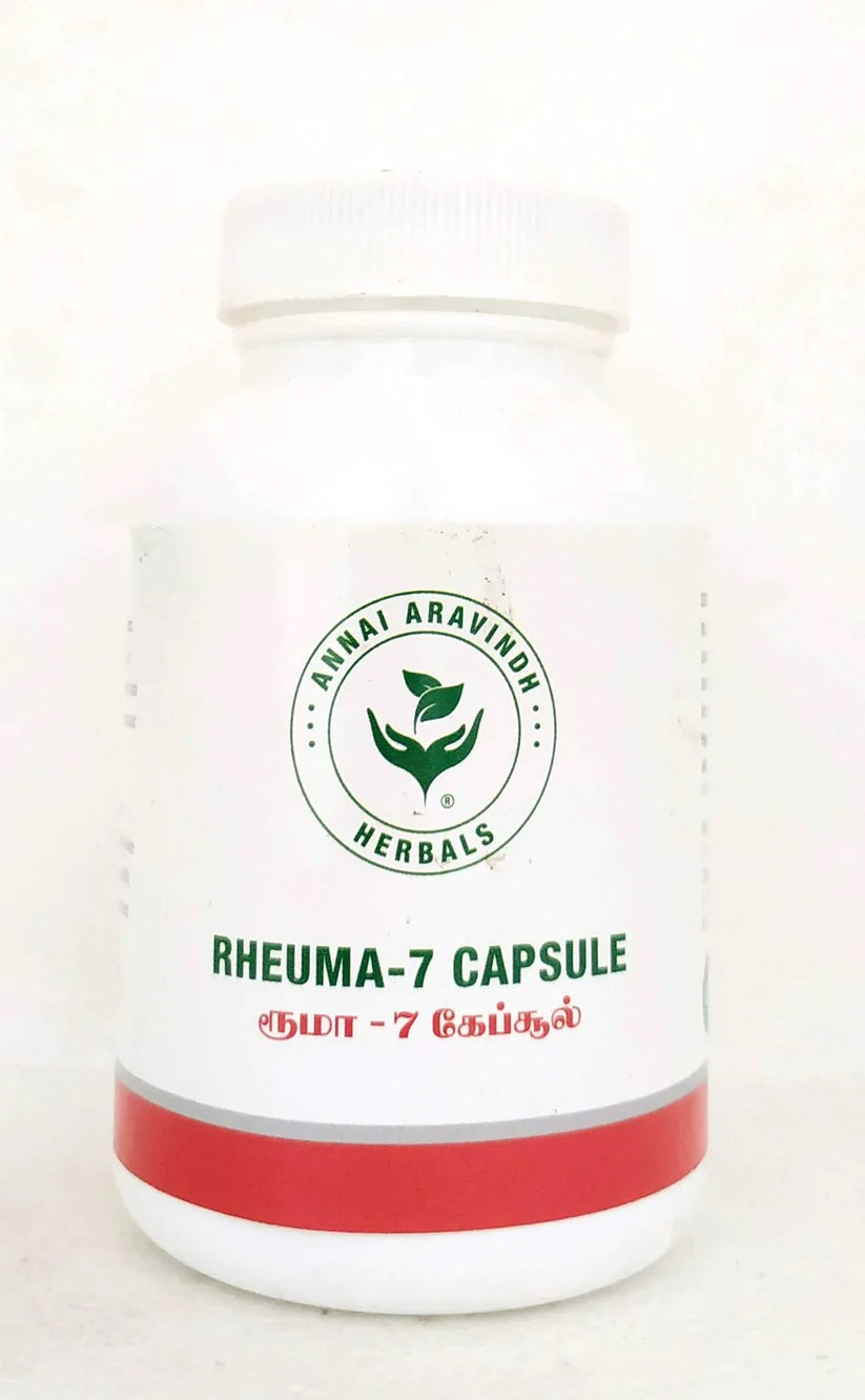 Rheuma-7 capsules contain a powerful blend of natural ingredients formulated to support joint health and reduce inflammation. With a proven formula, these capsules help alleviate stiffness and discomfort, promoting better mobility and overall joint function for a more active lifestyle. Experience the benefits of Rheuma-7 today.