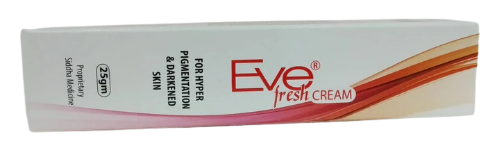 Eve Fresh Cream is a nourishing 25gm cream that deeply moisturizes and rejuvenates your skin. Developed by industry experts, it boasts a professional, scientific formula that is proven to provide visible results. Infused with natural ingredients, it leaves your skin feeling refreshed and radiant.