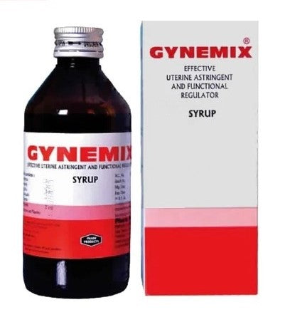 Gynemix Syrup is used for Bleeding gynecological conditions, Endometrial defects, Uterine disorders, Eye disease, Skin diseases, Ear diseases, Liver and bowel complaints, Tumors, Spongy and bleeding gums, Asthma and other conditions. Gynemix Syrup may also be used for purposes not listed in this medication guide.