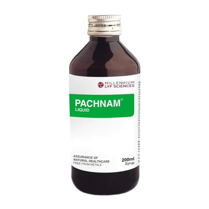 The common symptoms of indigestion include fullness of stomach, gas formation, pain, and burning sensation in the stomach area. Loss of appetite often accompanies indigestion. Irritable bowel syndrome can also manifest with abdominal pain, diarrhoea or constipation. Pachnam liquid helps relieve indigestion.Pachnam liquid contains essential herbs that help stimulate the digestive juices that aid effective breaking down of food into nutrients the body needs