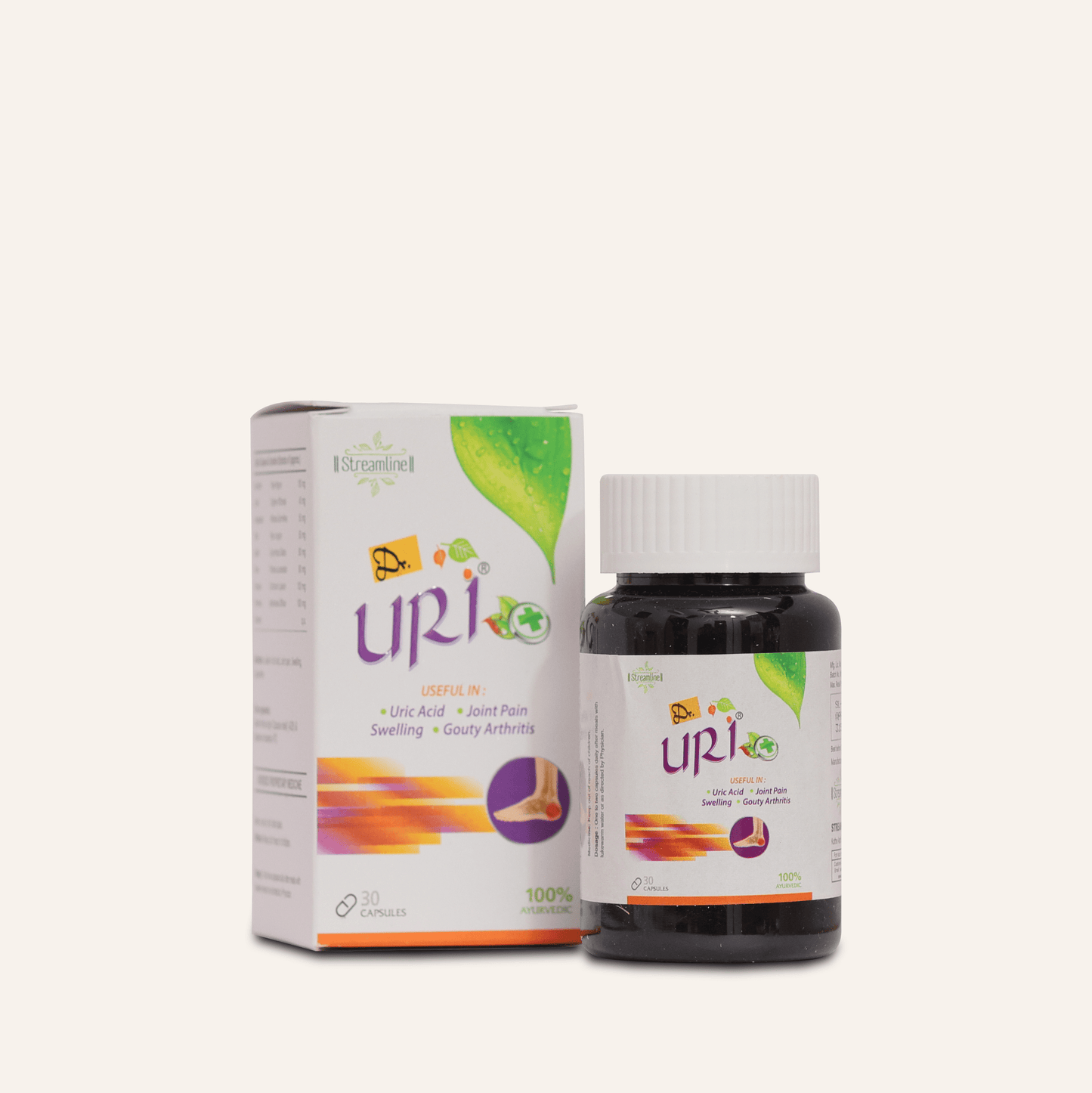 Dr.Uri Capsules have anti-inflammatory and pain relieving properties to reduce inflammation,swelling and pain.These herbs act collectively in a synergistic manner and controls acute and chronic inflammatory conditions. Dr.Uri also works at the root of the problem,correcting the purine metabolism,improving the liver metabolism,purification of blood,breaking uric acid crystals and clearing them away.