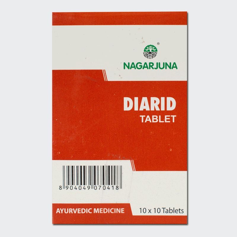 Diarid Tablets are a scientific Ayurvedic medicine to help manage diabetes mellitus. It contains 10 tablets manufactured by Nagarjuna Ayurvedic Group, a leading Ayurvedic pharmaceutical company from Kerala. Recommended by experts, the tablets can help improve glucose levels and diabetic symptoms.
