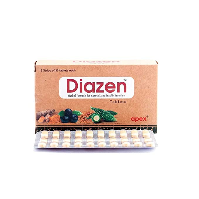Diazen is now your partner in helping you control blood sugar. Tired of diets and sacrifices on sweet treats? Use Diazen Plus and manage blood sugar with ease. High blood sugar or Hyperglycemia can throw your routine off balance. Filled with the benefits of Ayurvedic herbs and medicine, Diazen Plus helps you manage a healthy blood sugar level and comes in a convenient dosage form.