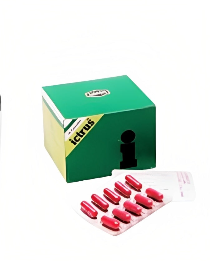 Ictrus Capsule is used for kidney stones, Hyperglycemia, Jaundice, Constipation, Hepatitis, Liver diseases, Viral infections, Dysentery, Influenza, Vaginitis and other conditions. Ictrus Capsule may also be used for purposes not listed in this medication guide. Ictrus Capsule contains Castor Oil and Phyllanthus Niruri as active ingredients. Ictrus Capsule works by cleaning out the intestines; preventing the growth of viruses and treating different diseases