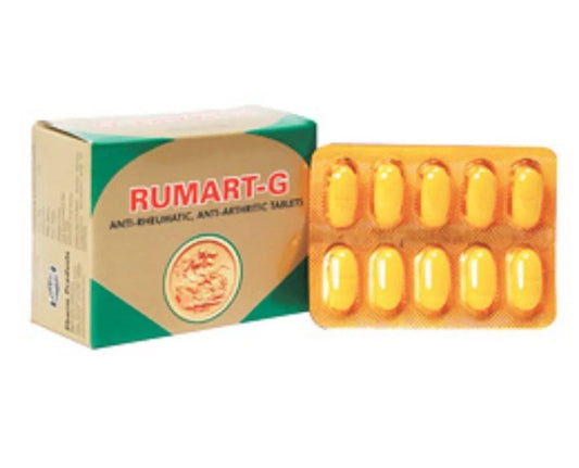 Rumart-G Tablets are designed for providing fast relief from joint pain and stiffness. With 100% natural ingredients, these tablets help reduce inflammation, increase flexibility, and improve joint function. Trusted by doctors, they offer long-lasting benefits for those suffering from arthritis and other joint conditions.