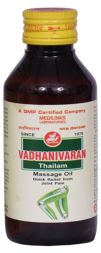 Vadhanivaran Thailam is a powerful herbal oil, infused with carefully selected ingredients to promote overall health and well-being. This traditional formula has been used for centuries to help improve circulation and relieve muscle tension. Experience the benefits of this expertly crafted oil and feel rejuvenated.