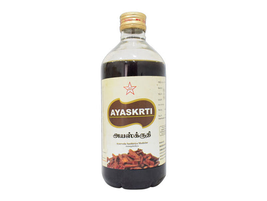 Ayaskrti is prescribed for the treatment of adhmana (flatulence with gargling sound), pandu (anaemia), sula (pain), parsvasula (intercostals neuralgia and pleurodynia), diabetes, piles, lithnotriptic, anorexia, worms, malabsorption, diarrhoea and obesity  A well-rounded remedy for a variety of ailments, Ayaskrti is a trusted way to maintain good health. It helps to improve blood flow, digestion, and metabolism. Its natural ingredients promote satiety and overall well-being.