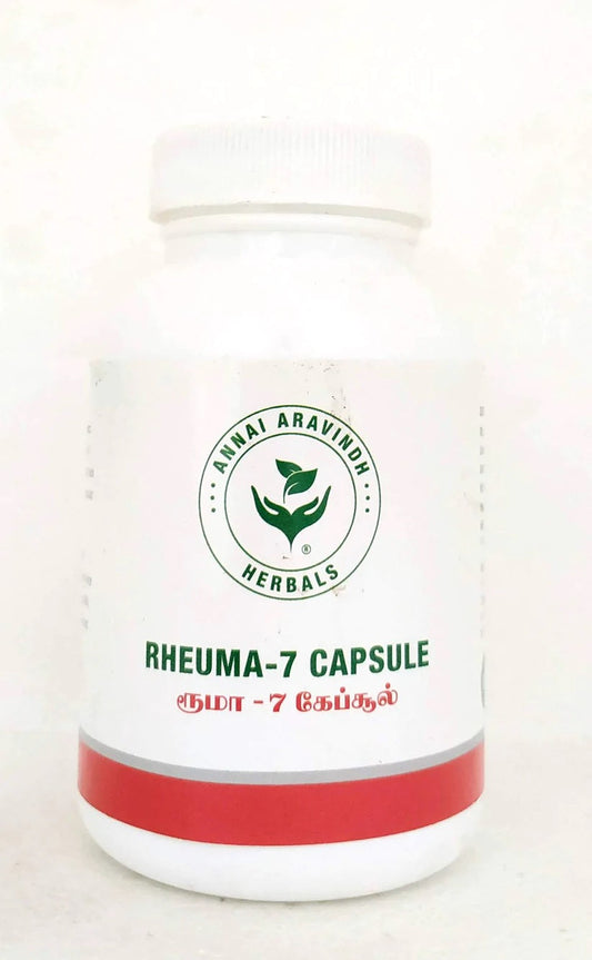 Rheuma-7 capsules contain a powerful blend of natural ingredients formulated to support joint health and reduce inflammation. With a proven formula, these capsules help alleviate stiffness and discomfort, promoting better mobility and overall joint function for a more active lifestyle. Experience the benefits of Rheuma-7 today.