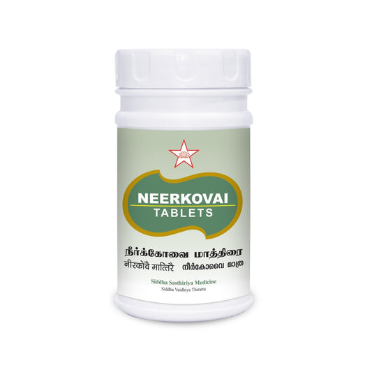 Neerkovai maathirai is a Classical Siddha medicine for externally, It is used to treat Sinusitis, headache and Nasal blockage.   